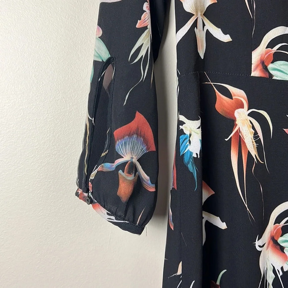 H&M Orchid Floral Dress Size 8 - Picture 9 of 13